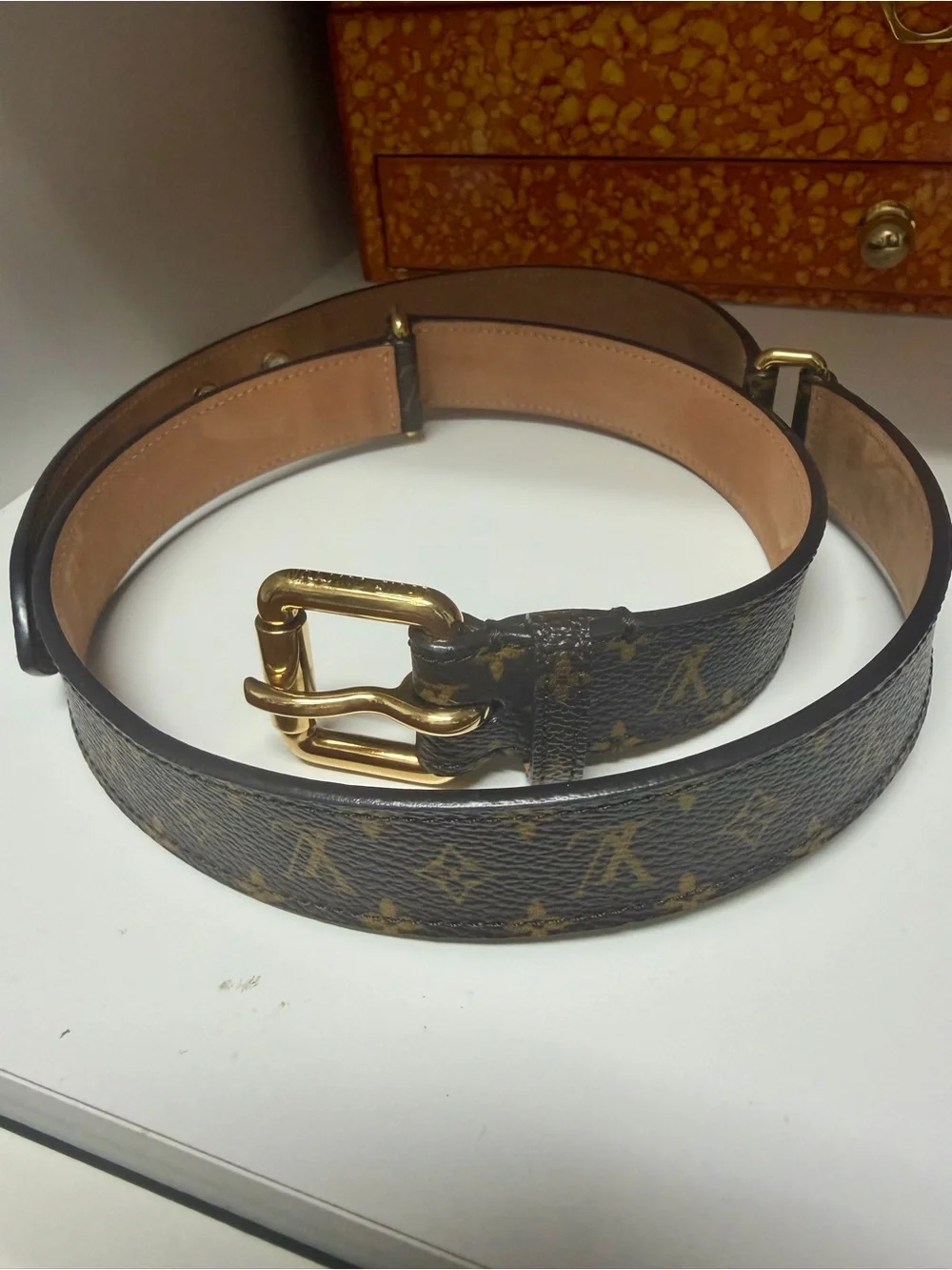 Louis Vuitton Ceinture Trio Monogram Belt 85 34 Brown